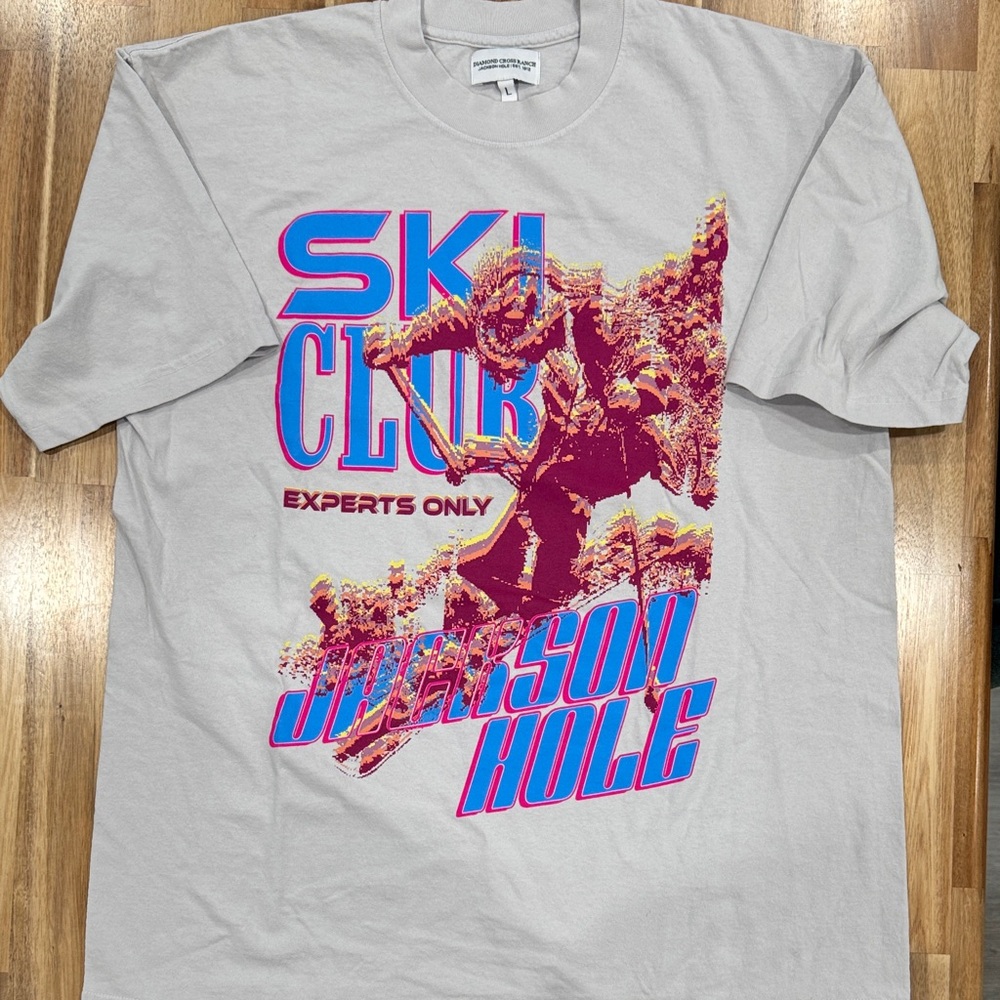 Jackson Hole Ski Club Graphic Tee - Gray